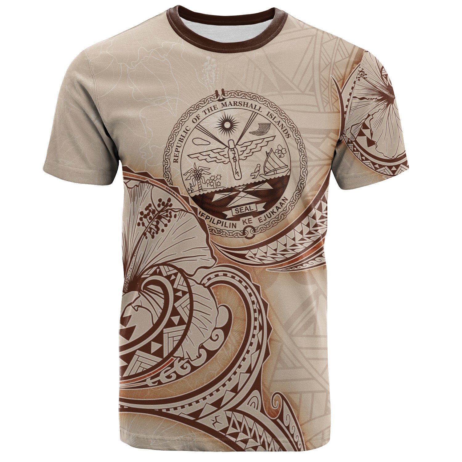 Marshall Islands T-Shirt Hibiscus Flowers Vintage Style