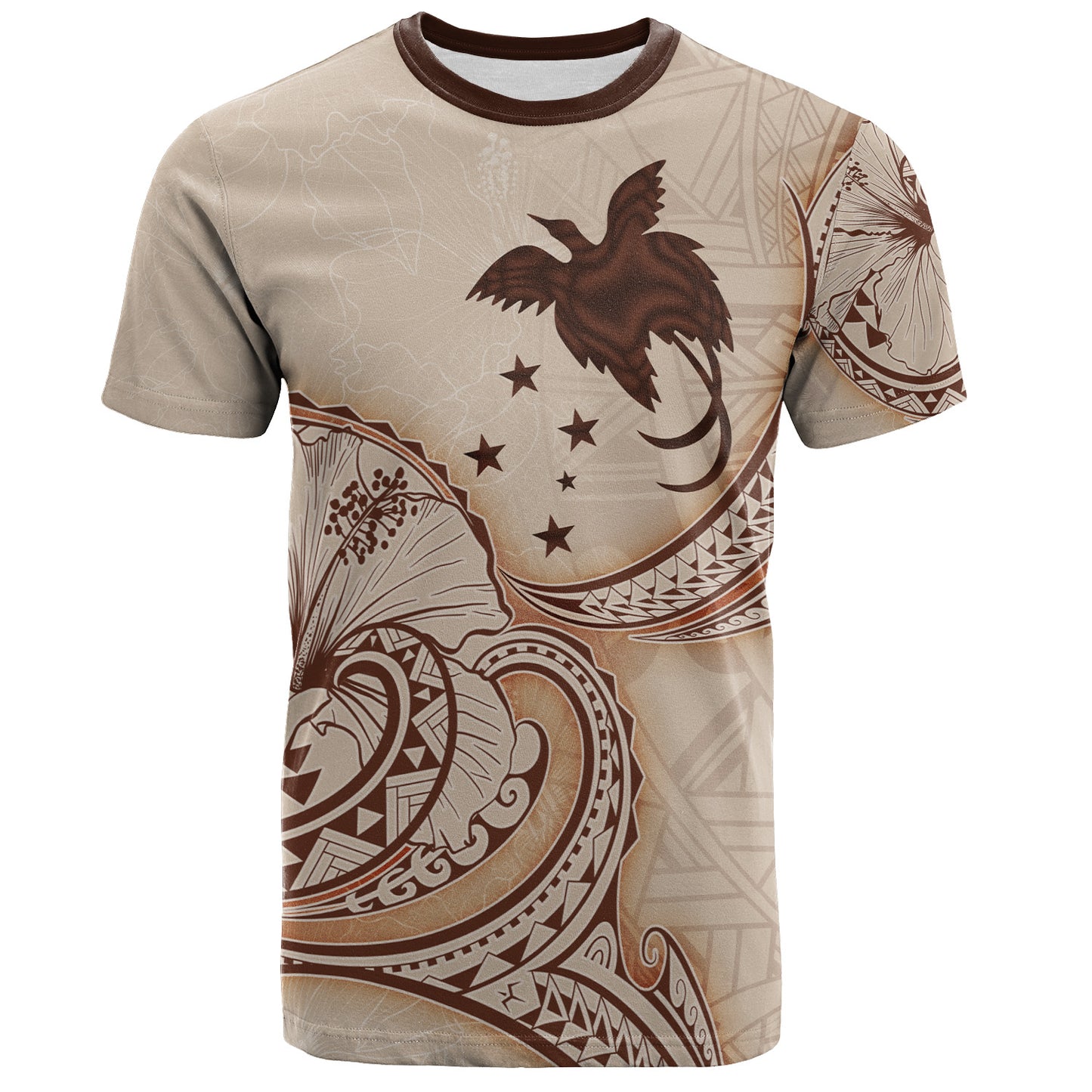 Papua New Guinea T-Shirt Hibiscus Flowers Vintage Style