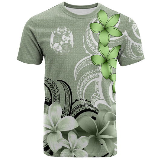 Tonga T-Shirt Custom Personalised Floral Spirit Sage Green