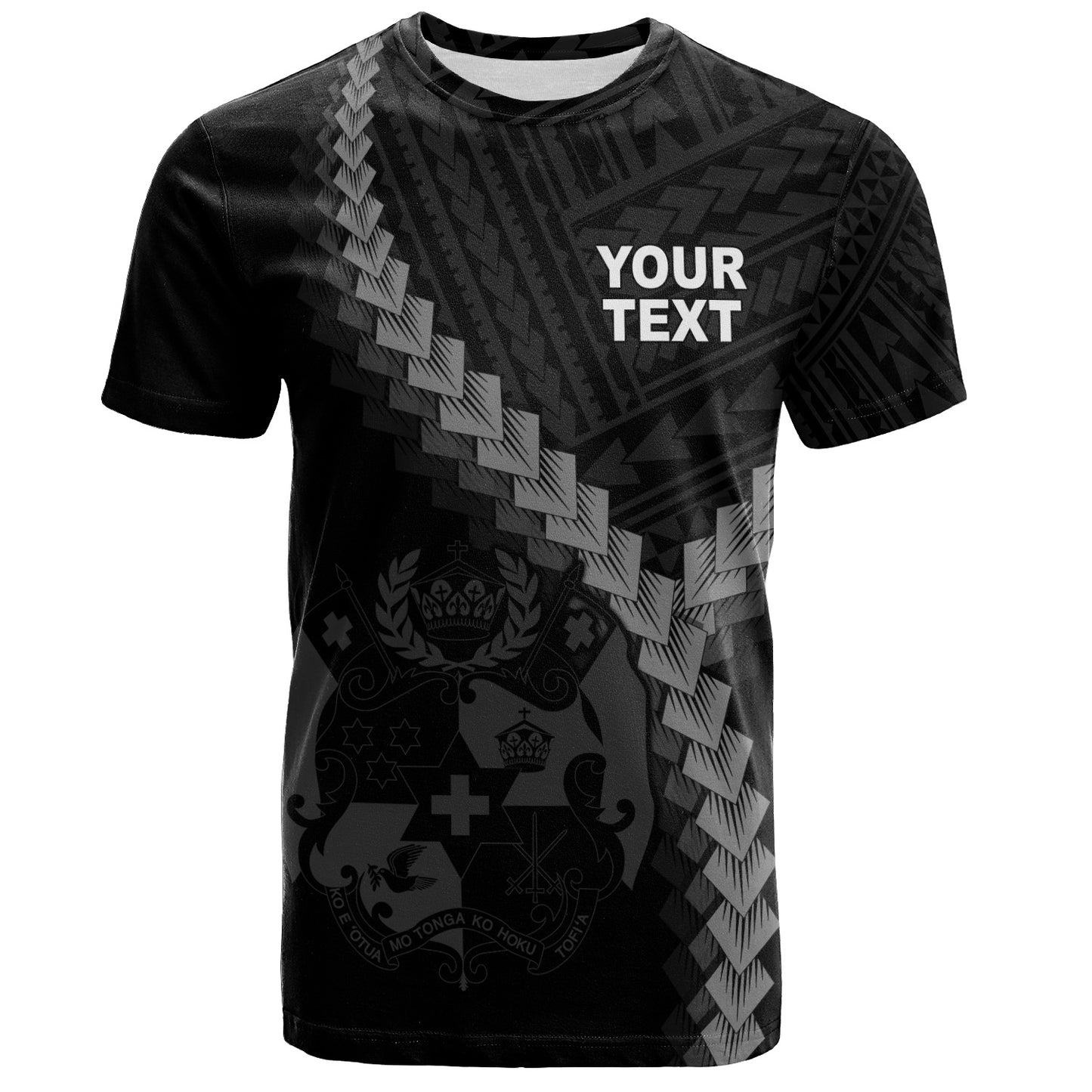 Tonga T-Shirt Coat Of Arm Polynesian Tattoo Style