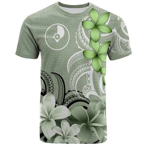 Yap State T-Shirt Custom Personalised Floral Spirit Sage Green