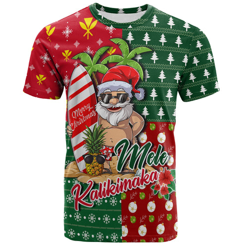 Hawaii T-Shirt Mele Kalikimaka Hawaii Christmas Patterns