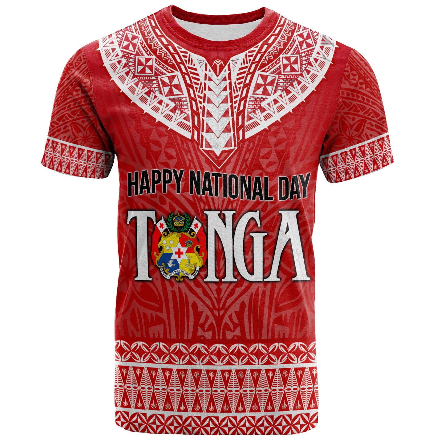 Tonga Custom Personalised T-Shirt Happy National Day