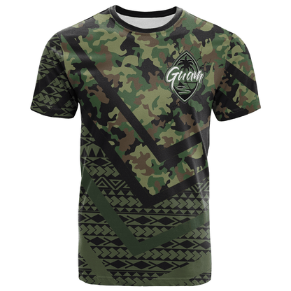 Guam T-Shirt - Custom Guam Camo Deluxe Polynesian Tattoo T-shirt