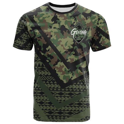 Guam T-Shirt - Custom Guam Camo Deluxe Polynesian Tattoo T-shirt