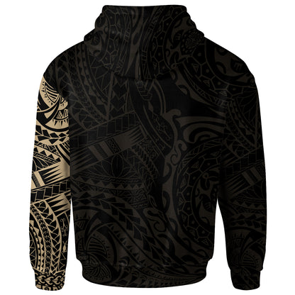 Polynesian Hoodie - Kanaka Maoli Flag Polynesian Tattoo Style Special
