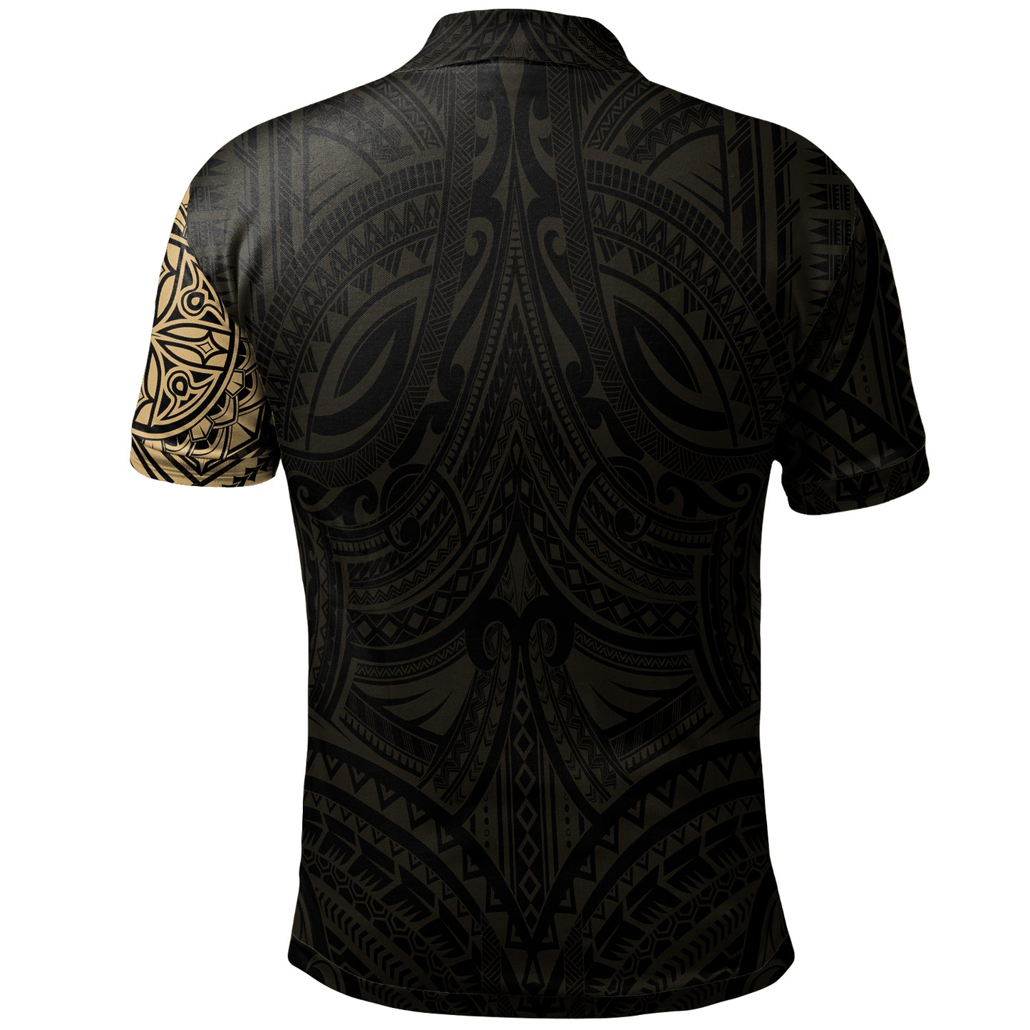 Polynesian Polo Shirt - Polynesian Flowers Tattoo Style