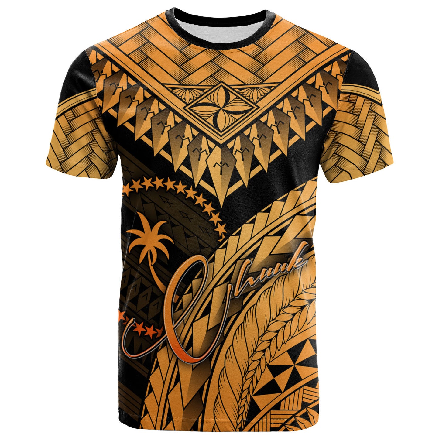 Chuuk Custom Personalised T-Shirt - Polynesian Necklace and Lauhala