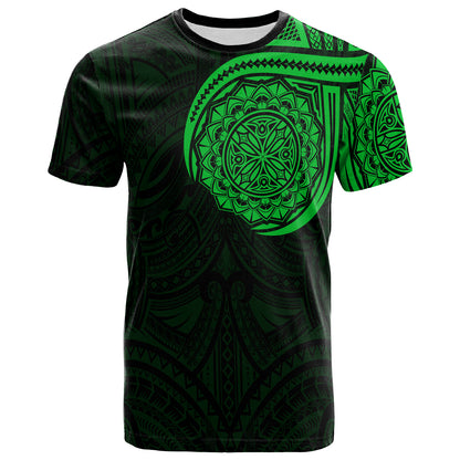 Polynesian T-Shirt - Polynesian Flowers Tattoo Style