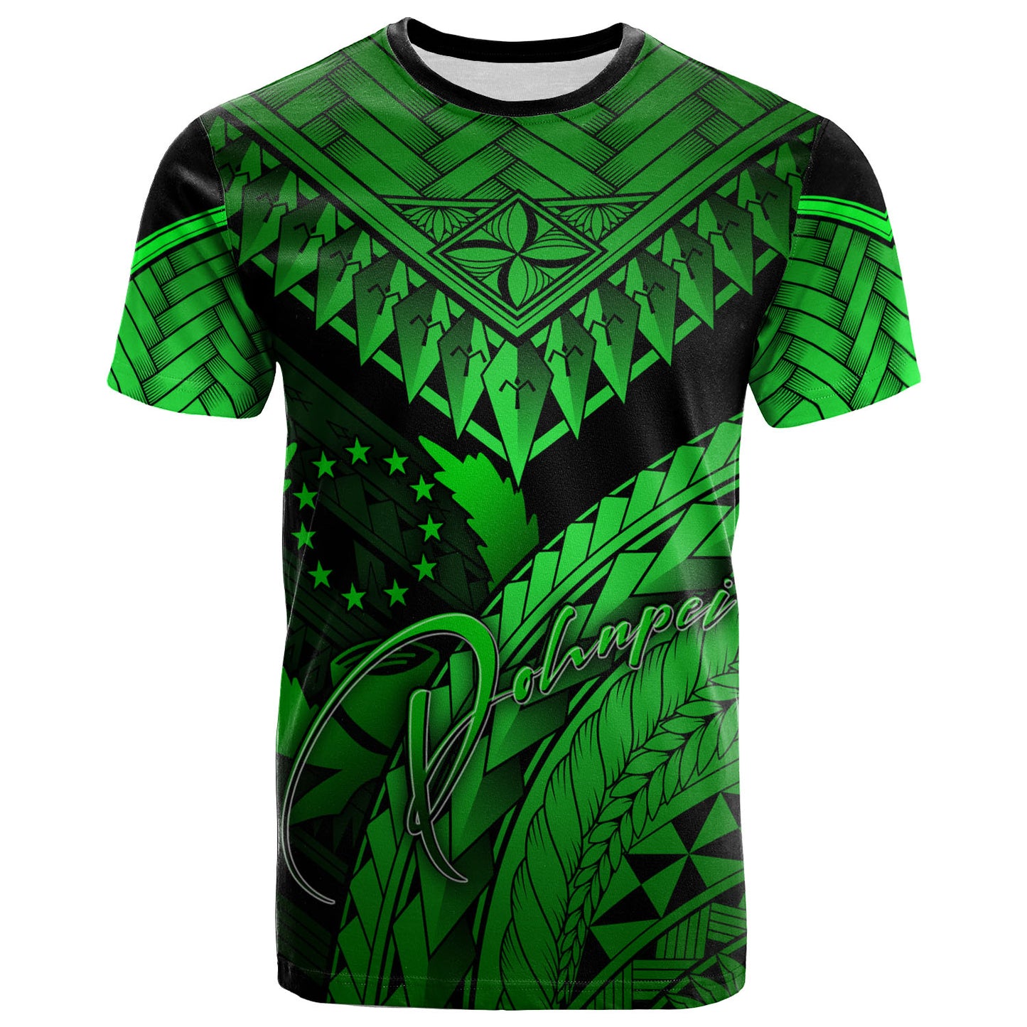 Pohnpei Custom Personalised T-Shirt - Polynesian Necklace and Lauhala