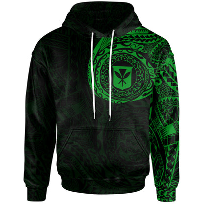 Polynesian Hoodie - Kanaka Maoli Flag Polynesian Tattoo Style Special
