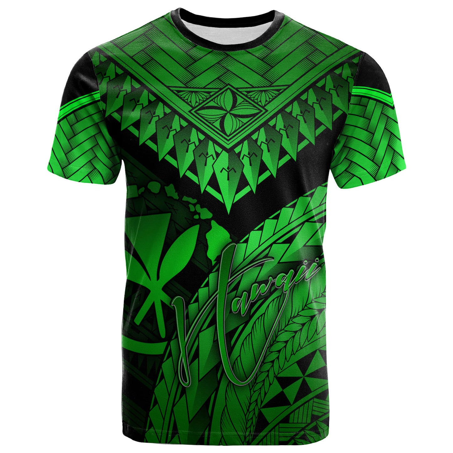 Hawaii Custom Personalised T-Shirt - Polynesian Necklace and Lauhala