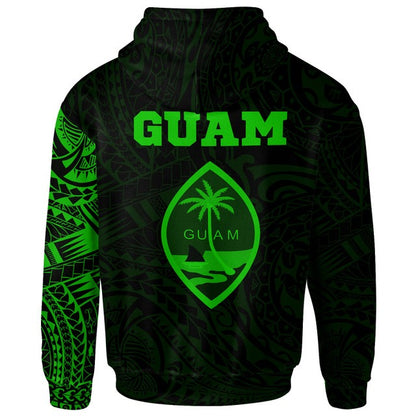 Guam Hoodie - Guam Coat Of Arms Polynesian Tattoo Style Special Version