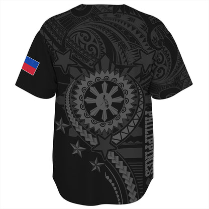 Philippines Filipinos Baseball Shirt - Proud To Be Filipino Tribal Sun Batok Grey Style