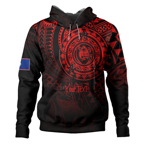 Guam Hoodie Pearl Of The Pacific Red Polynesian Tattau