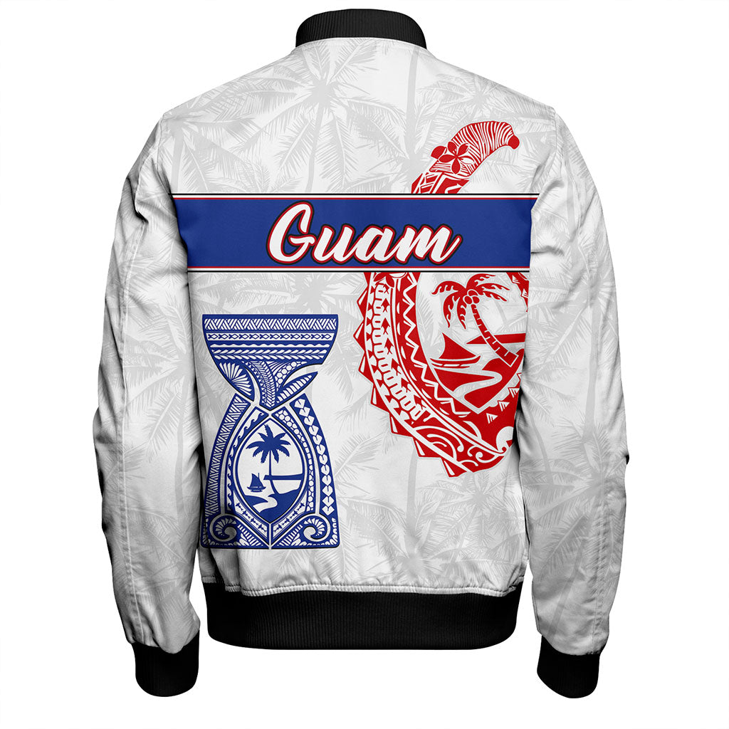 Guam Bomber Jacket Micronesian Hook And Latte Stone Tribal Classic