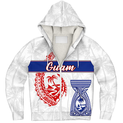 Guam Sherpa Hoodie Micronesian Hook And Latte Stone Tribal Classic