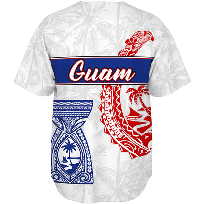 Guam Baseball Shirt Micronesian Hook And Latte Stone Tribal Classic