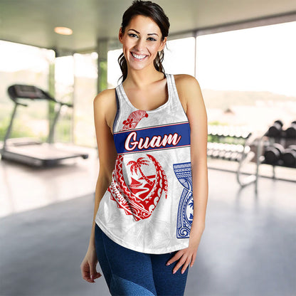 Guam Women Tank Micronesian Hook And Latte Stone Tribal Classic