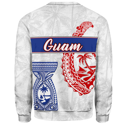 Guam Sweatshirt Micronesian Hook And Latte Stone Tribal Classic