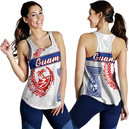 Guam Women Tank Micronesian Hook And Latte Stone Tribal Classic