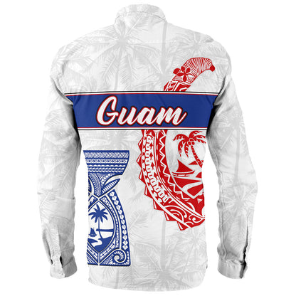 Guam Long Sleeve Shirt Micronesian Hook And Latte Stone Tribal Classic