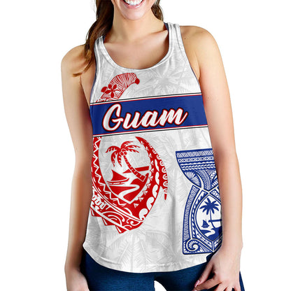 Guam Women Tank Micronesian Hook And Latte Stone Tribal Classic