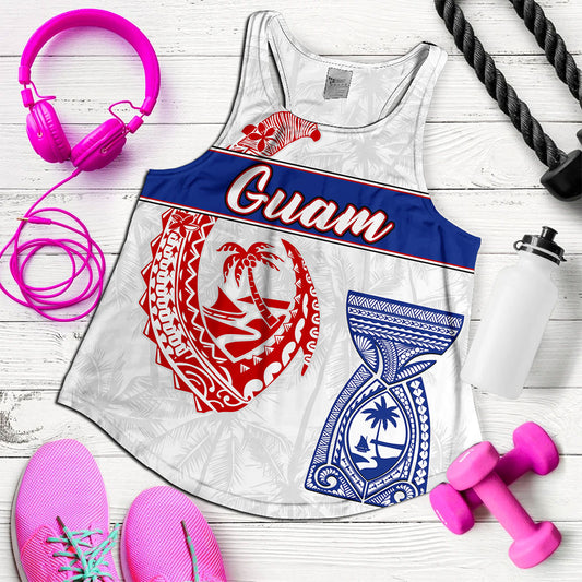 Guam Women Tank Micronesian Hook And Latte Stone Tribal Classic