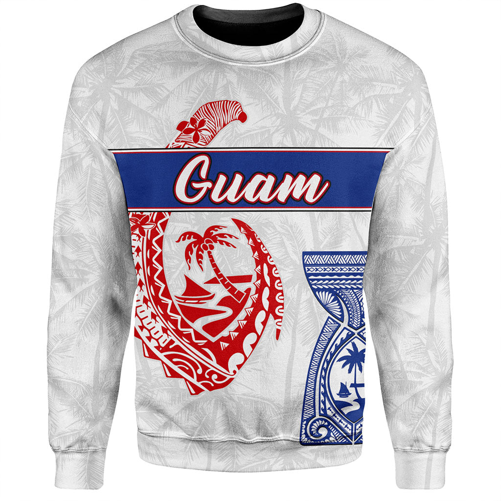 Guam Sweatshirt Micronesian Hook And Latte Stone Tribal Classic