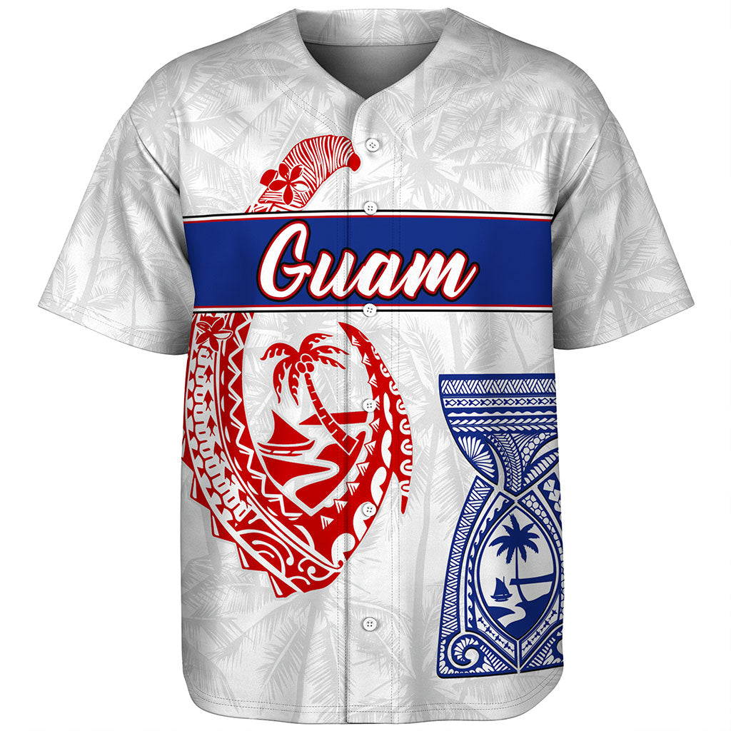 Guam Baseball Shirt Micronesian Hook And Latte Stone Tribal Classic