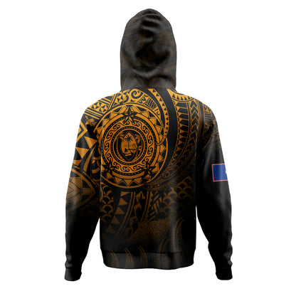Guam Hoodie Pearl Of The Pacific Gold Polynesian Tattau