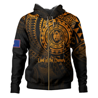 Guam Hoodie Pearl Of The Pacific Gold Polynesian Tattau