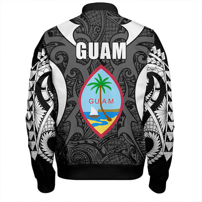 Guam Bomber Jacket Coat Of Arms Tribal Tattoo Concept
