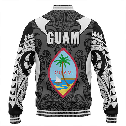 Guam Baseball Jacket Coat Of Arms Tribal Tattoo Concept
