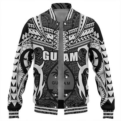 Guam Baseball Jacket Coat Of Arms Tribal Tattoo Concept