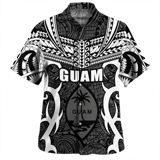 Guam Hawaiian Shirt Coat Of Arms Tribal Tattoo Concept