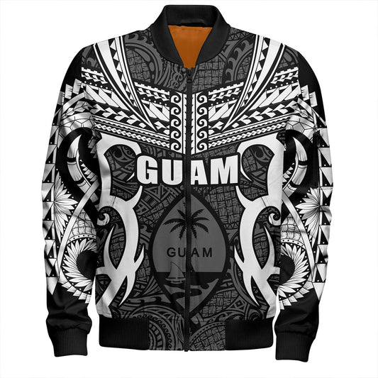 Guam Bomber Jacket Coat Of Arms Tribal Tattoo Concept