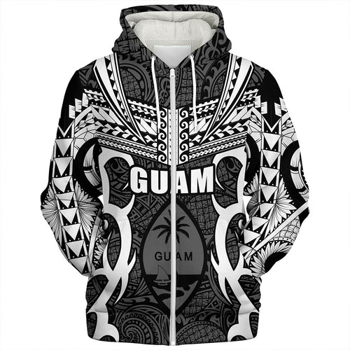 Guam Sherpa Hoodie Coat Of Arms Tribal Tattoo Concept