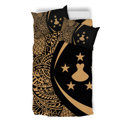 Austral Islands Bedding Set Lauhala Gold Circle Style