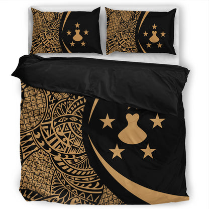 Austral Islands Bedding Set Lauhala Gold Circle Style