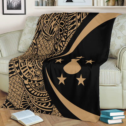 Austral Islands Premium Blanket Lauhala Gold Circle Style