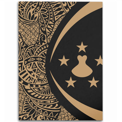 Austral Islands Area Rug Lauhala Gold Circle Style