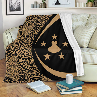 Austral Islands Premium Blanket Lauhala Gold Circle Style