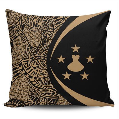 Austral Islands Pillow Cover Lauhala Gold Circle Style