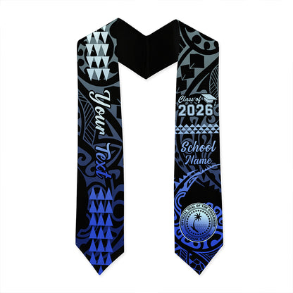 Chuuk State Graduation Stole Custom Class 2026 Tribal Kakau Style