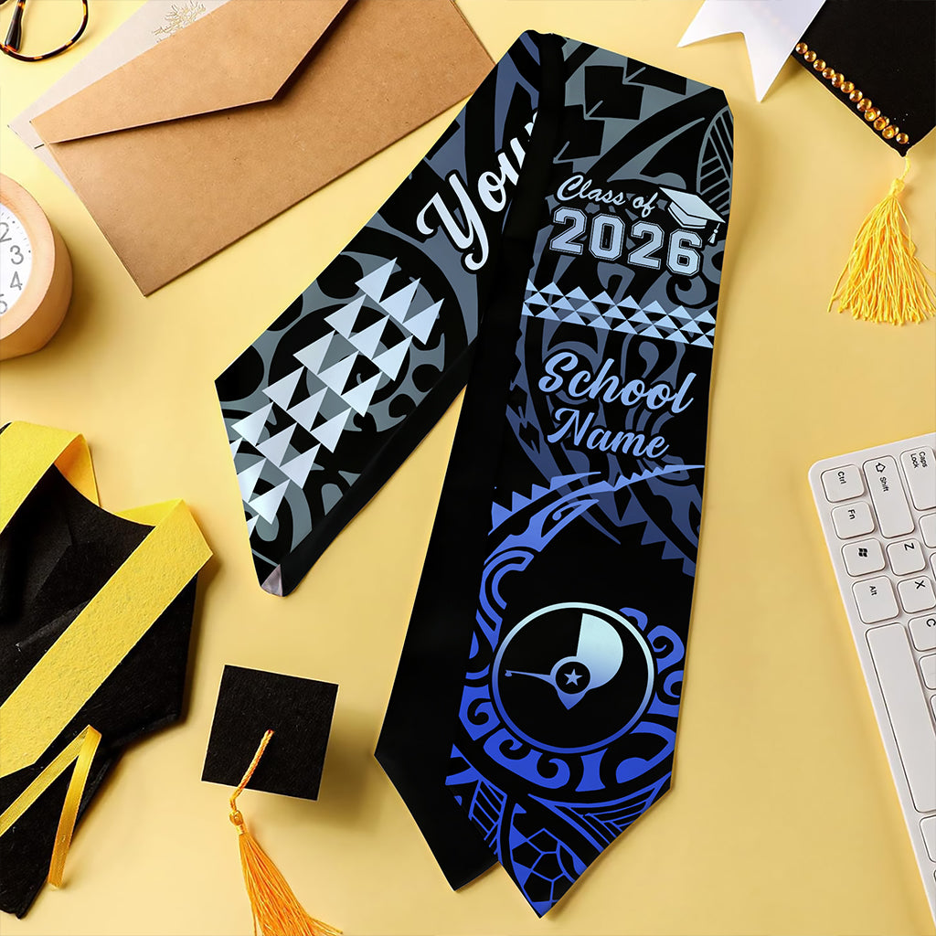 Yap State Graduation Stole Custom Class 2026 Tribal Kakau Style