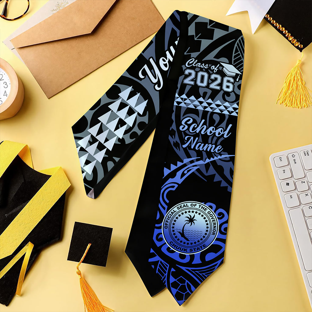 Chuuk State Graduation Stole Custom Class 2026 Tribal Kakau Style