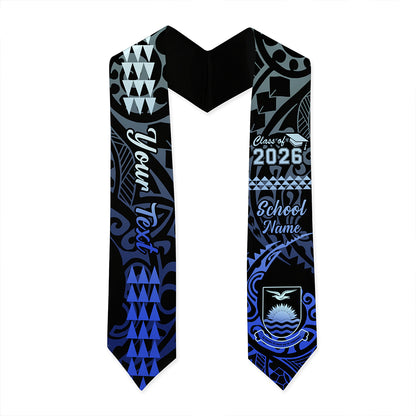 Kiribati Graduation Stole Custom Class 2026 Tribal Kakau Style