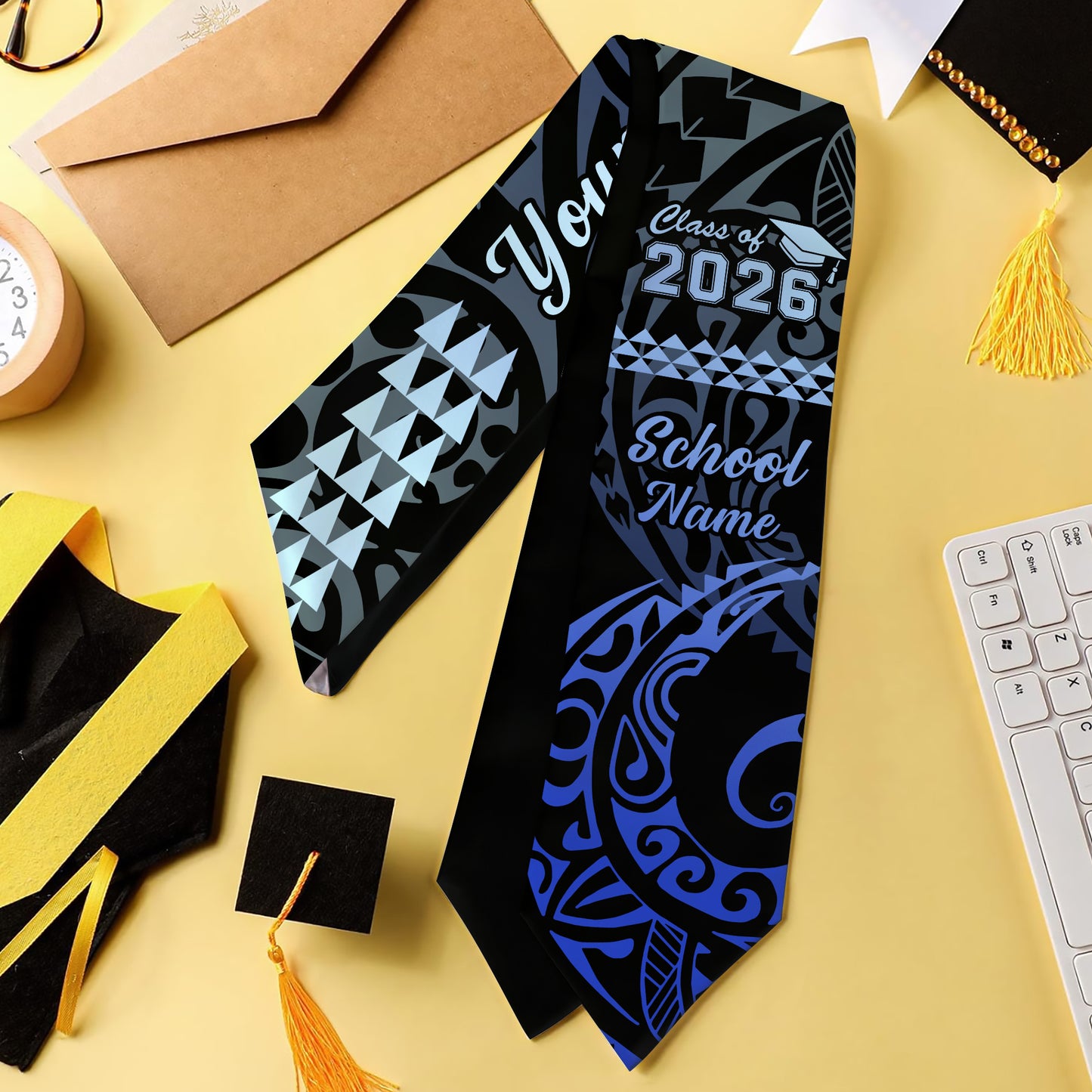 Hawaii Graduation Stole Custom Class 2026 Of Kakau Style