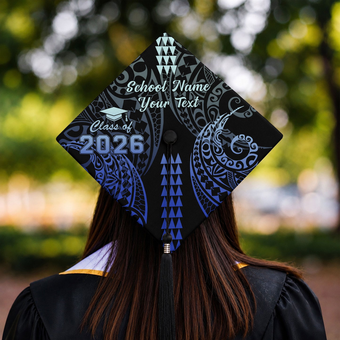 Hawaii Graduation Cap Custom Class 2026 Of Kakau Style